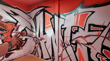 Salle de lettrages graffiti au Zoo Art Show