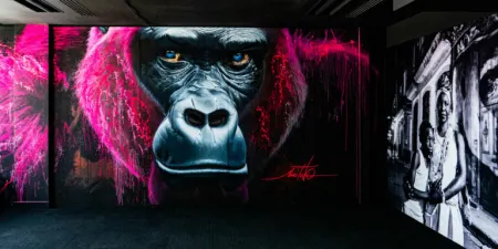 Fresque gorille au Zoo Art Show